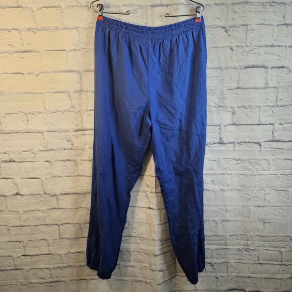 Reebok 90's Y2K vintage RETRO Nylon blue white JACKET PANTS Track Suit men’s M - Picture 7 of 10